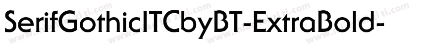 SerifGothicITCbyBT-ExtraBold字体转换