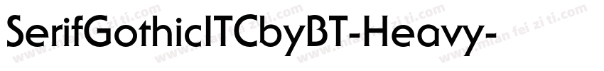 SerifGothicITCbyBT-Heavy字体转换