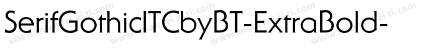 SerifGothicITCbyBT-ExtraBold字体转换