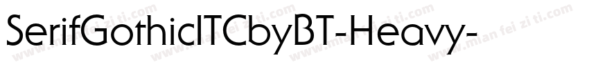 SerifGothicITCbyBT-Heavy字体转换