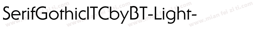SerifGothicITCbyBT-Light字体转换