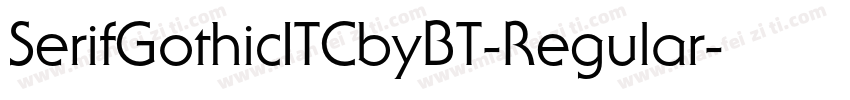 SerifGothicITCbyBT-Regular字体转换