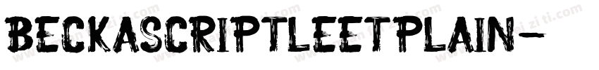beckascriptleetplain字体转换