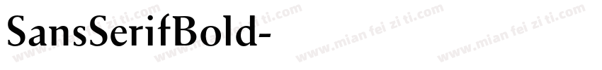 SansSerifBold字体转换