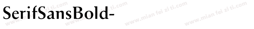 SerifSansBold字体转换