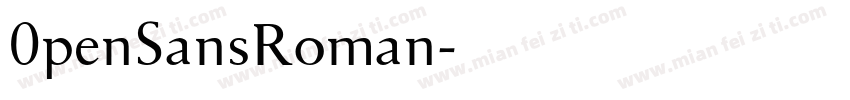 0penSansRoman字体转换
