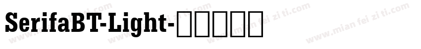 SerifaBT-Light字体转换