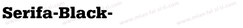 Serifa-Black字体转换