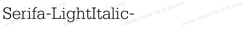 Serifa-LightItalic字体转换