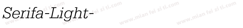 Serifa-Light字体转换