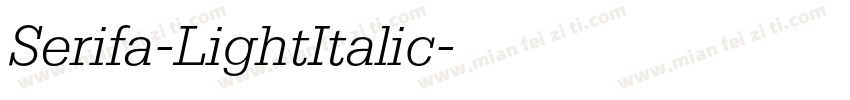 Serifa-LightItalic字体转换