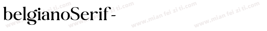 belgianoSerif字体转换