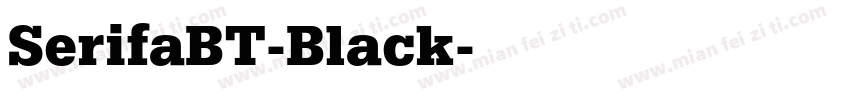 SerifaBT-Black字体转换