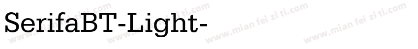 SerifaBT-Light字体转换