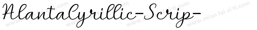 AlantaCyrillic-Scrip字体转换