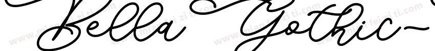 BellaGothic-Bold字体转换