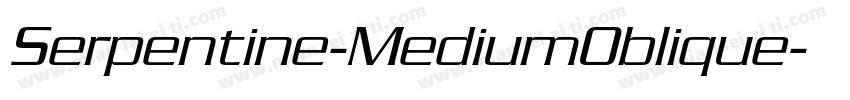 Serpentine-MediumOblique字体转换