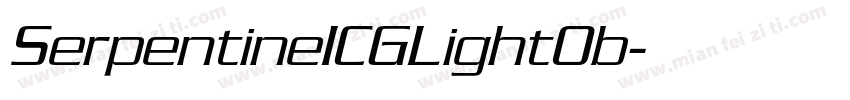 SerpentineICGLightOb字体转换