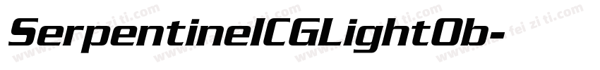 SerpentineICGLightOb字体转换