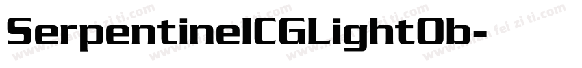 SerpentineICGLightOb字体转换