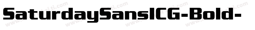 SaturdaySansICG-Bold字体转换