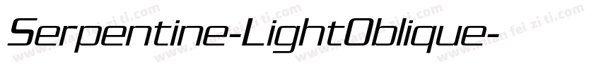 Serpentine-LightOblique字体转换