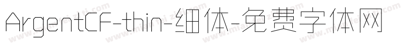 ArgentCF-thin-细体字体转换