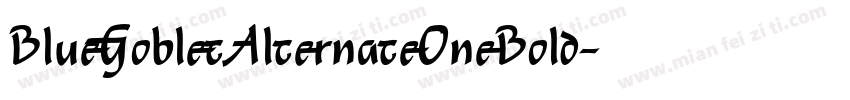 BlueGobletAlternateOneBold字体转换