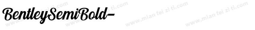BentleySemiBold字体转换