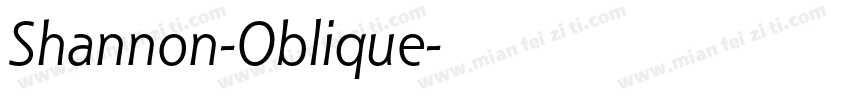 Shannon-Oblique字体转换