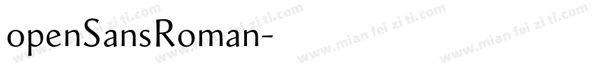 0penSansRoman字体转换