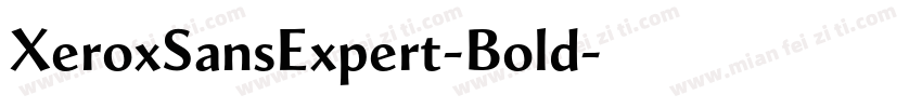 XeroxSansExpert-Bold字体转换