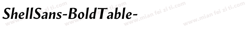 ShellSans-BoldTable字体转换