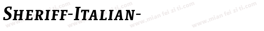 Sheriff-Italian字体转换