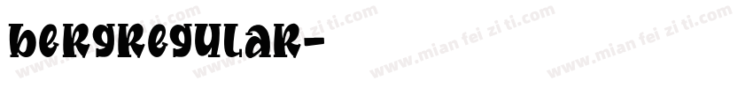 bergregular字体转换