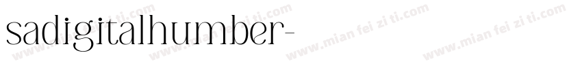 sadigitalhumber字体转换