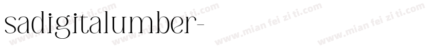 sadigitalumber字体转换