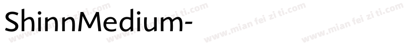 ShinnMedium字体转换