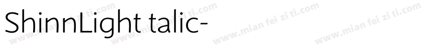 ShinnLightItalic字体转换