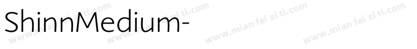 ShinnMedium字体转换