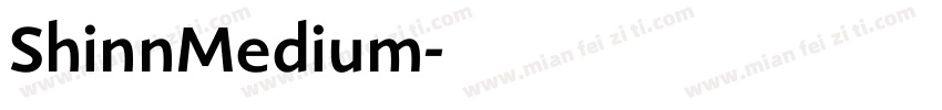 ShinnMedium字体转换