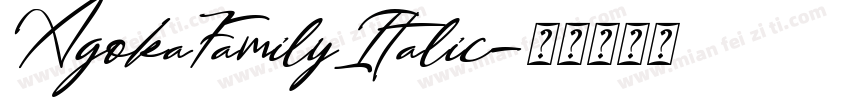 AgokaFamilyItalic字体转换