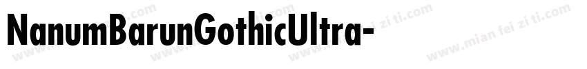 NanumBarunGothicUltra字体转换