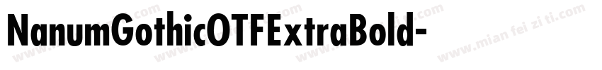 NanumGothicOTFExtraBold字体转换
