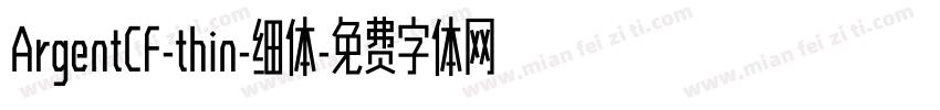 ArgentCF-thin-细体字体转换