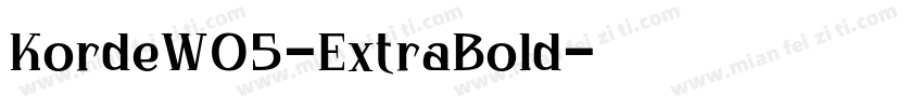 KordeW05-ExtraBold字体转换