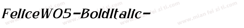 FeliceW05-BoldItalic字体转换