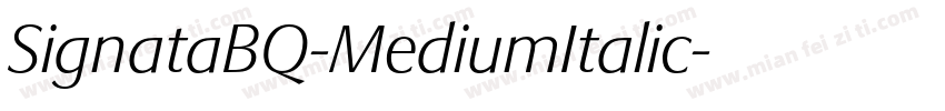 SignataBQ-MediumItalic字体转换
