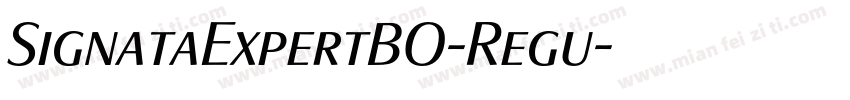 SignataExpertBO-Regu字体转换