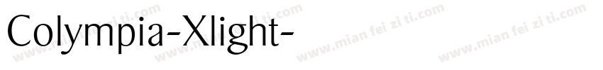 Colympia-Xlight字体转换